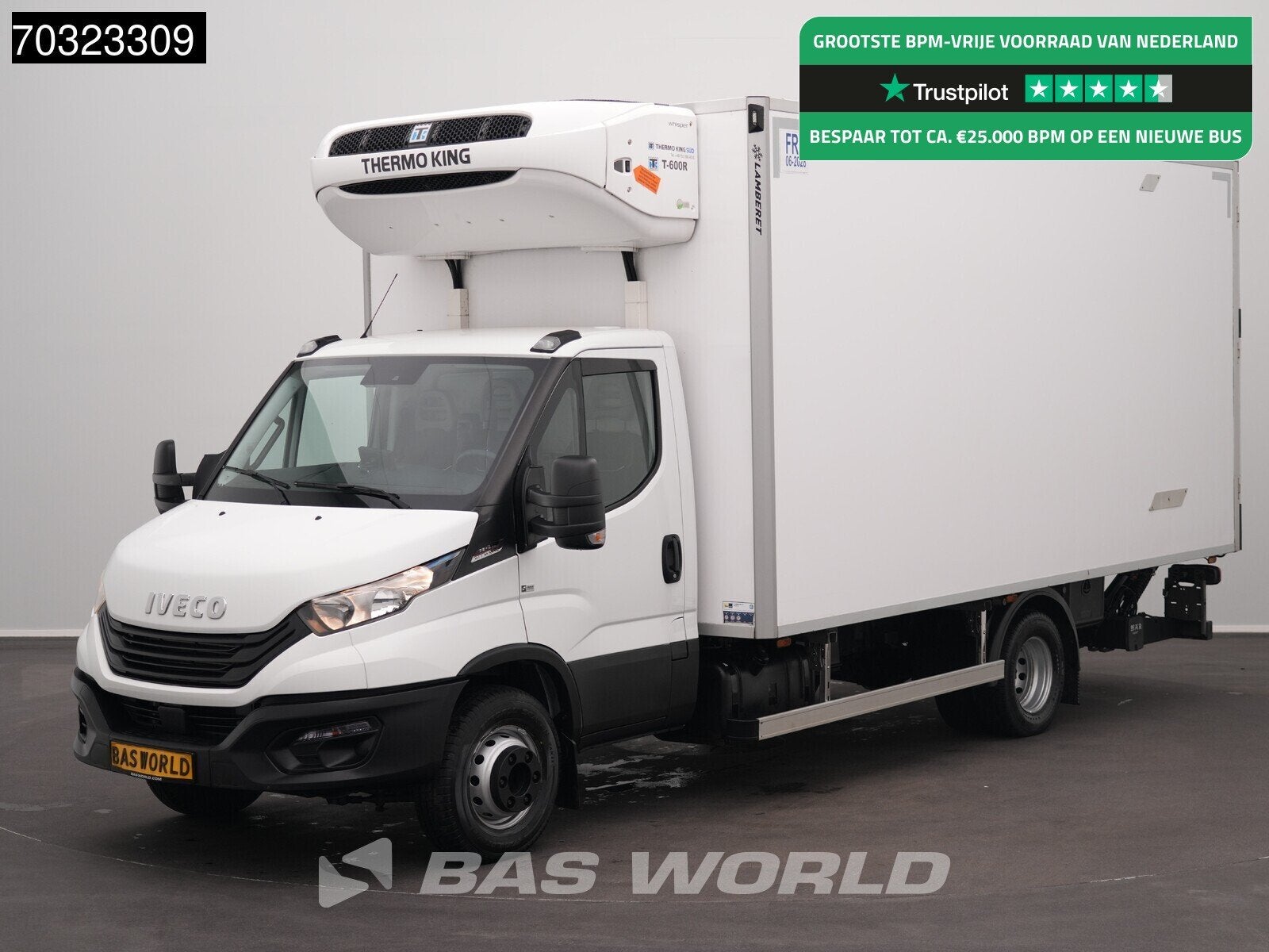 Iveco Daily 72C21 3.0L Automaat Lamberet Laadklep Koelwagen, Automaat, Stof, Gebruikt, Euro 6