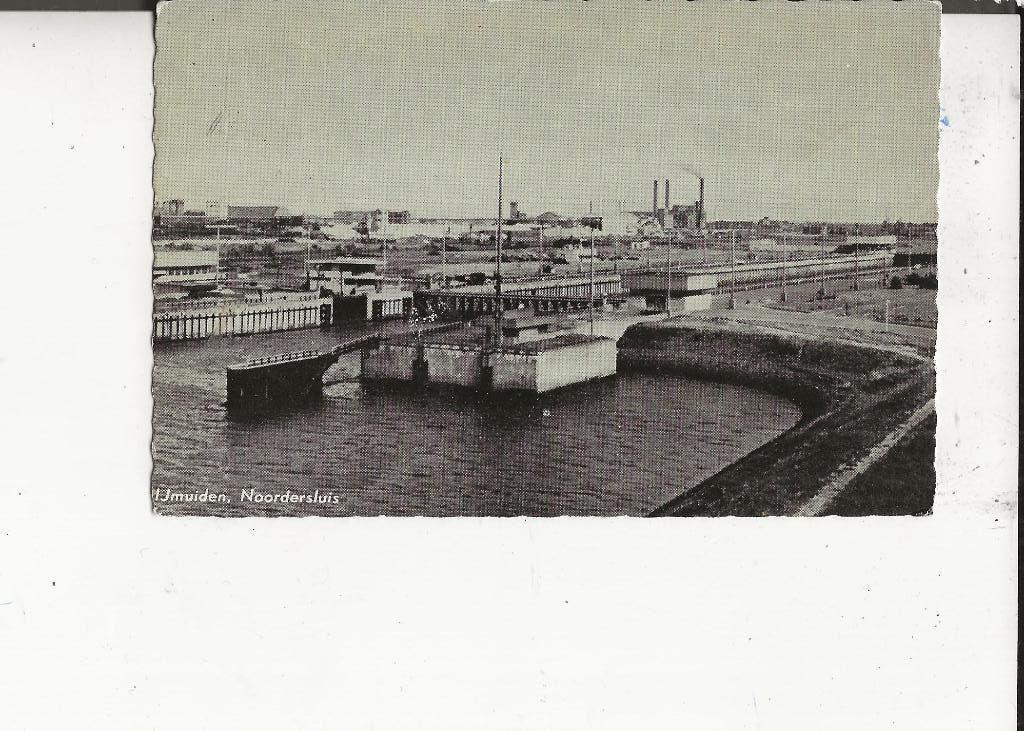 IJmuiden Noordersluis naar IJsbrechtum, Ophalen of Verzenden, 1940 tot 1960, Gelopen, Noord-Holland