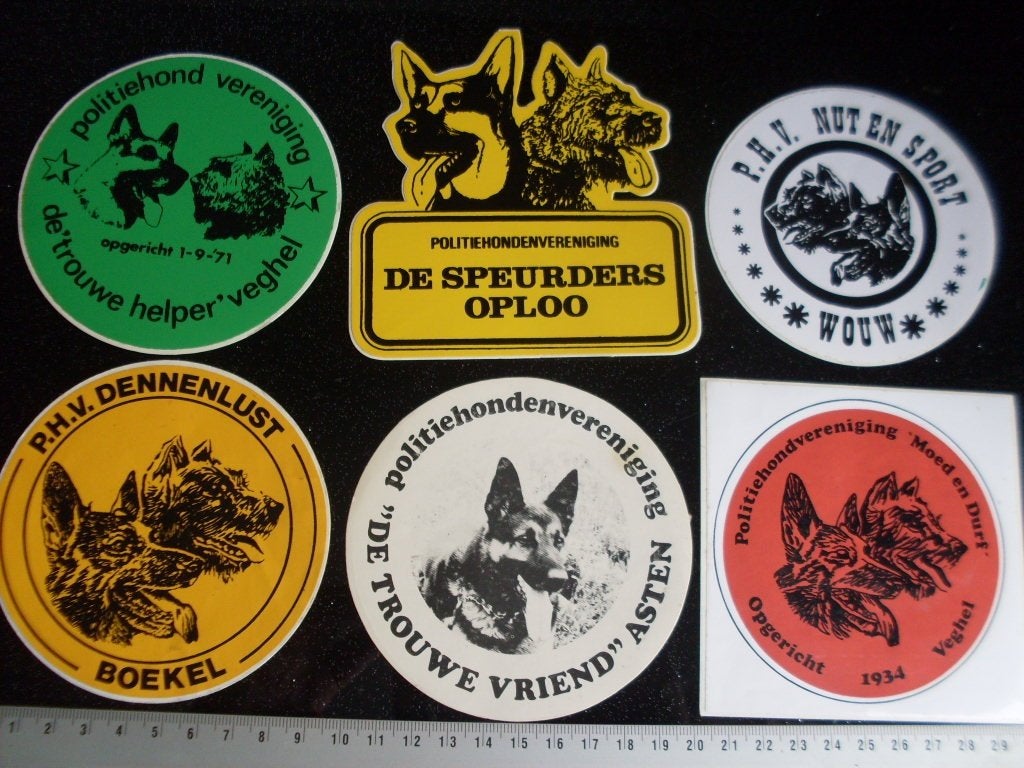 23x sticker PHV PHC politie honden vereniging club herder, Verzamelen, Stickers, Verzenden, Zo goed als nieuw, Dier en Natuur
