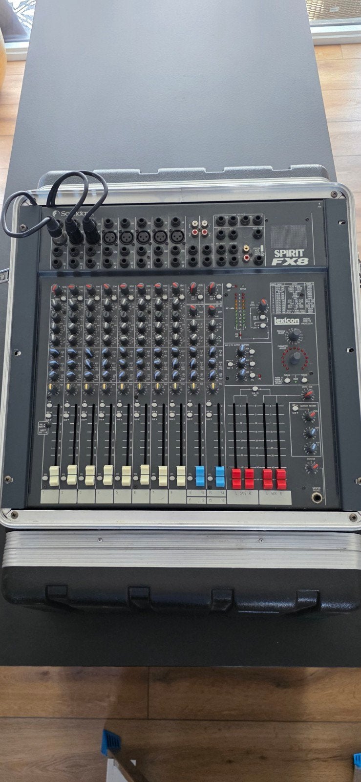 Soundcraft Spirit FX 8 Mengtafel met CD speler in flightcase, Ophalen, Gebruikt, 5 tot 10 kanalen, Microfooningang