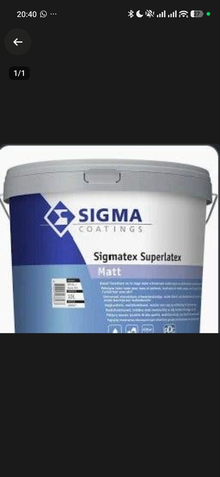 Sigmatex Matt, in de kleur Joa's White, 5 tot 10 liter, Beige, Nieuw, Ophalen of Verzenden