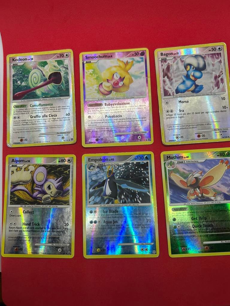 Diamond & Pearl / Majestic Dawn Reverse Holo Set 6x Vintage, Ophalen of Verzenden, Zo goed als nieuw, Meerdere kaarten