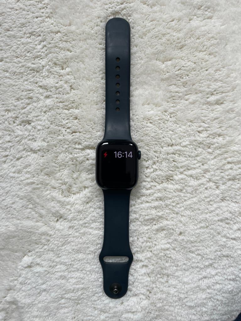 Apple Watch Series 8 GPS + Cellurar 41mm, Ophalen, Gebruikt, Hartslag, Zwart