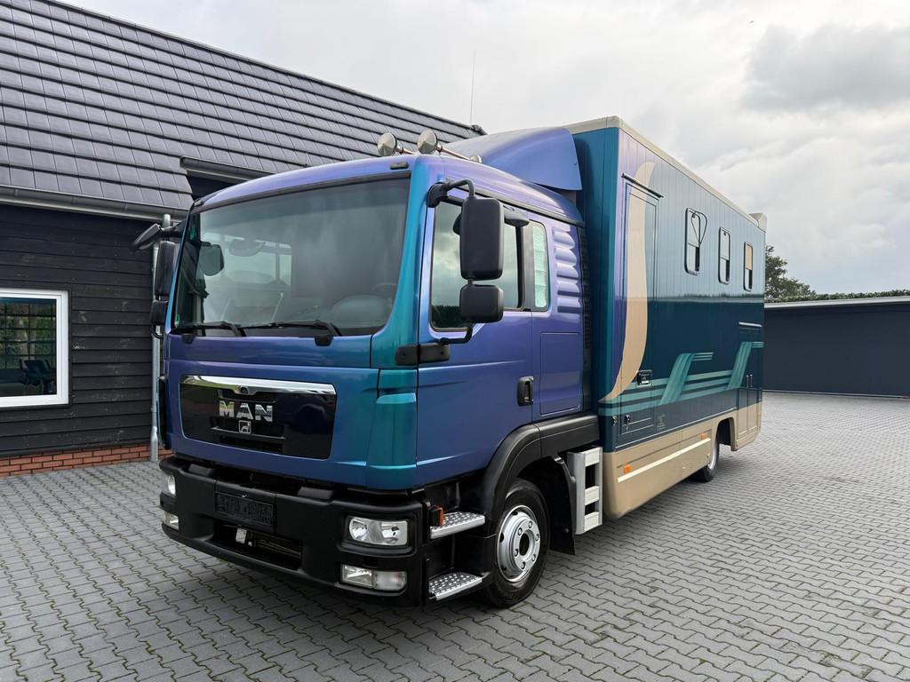 Man TGL 4 Paards Paardenvrachtwagen Truck Roelofsen opbouw, Auto's, Vrachtwagens, Stof, Overige kleuren, MAN, Bedrijf