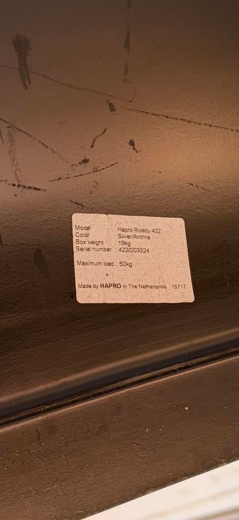 Hapro Roady 422 Dakkoffer - Grijs/Antraciet, Auto diversen, Dakkoffers, Ophalen of Verzenden, Gebruikt