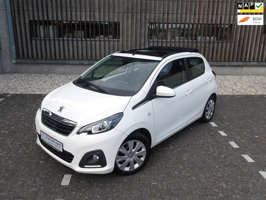 Peugeot 108 1.0 VTi CABRIO Top/5drs/AIRCO/oh beurt/nwe APK/B, Auto's, Voorwielaandrijving, Gebruikt, 4 stoelen, Wit