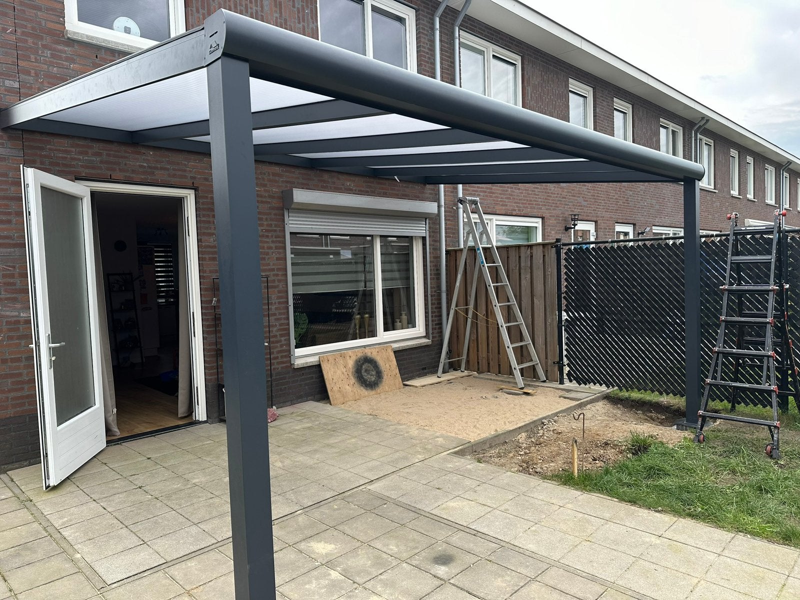 Overkapping Antraciet 5x3,5m, Tuin en Terras, Overkappingen, Ophalen