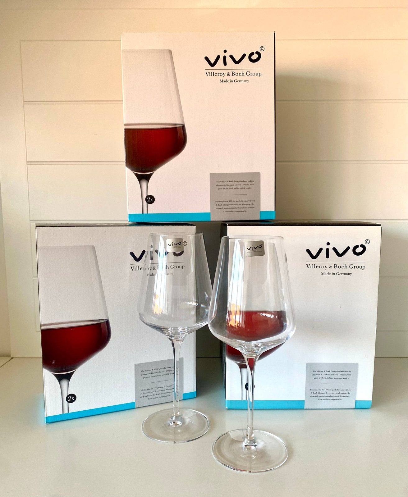 Vivo Villeroy & Boch Group rode wijnglazen (8  stuks), Huis en Inrichting, Keuken | Servies, Glas of Glazen, Vivo, Nieuw, Ophalen of Verzenden