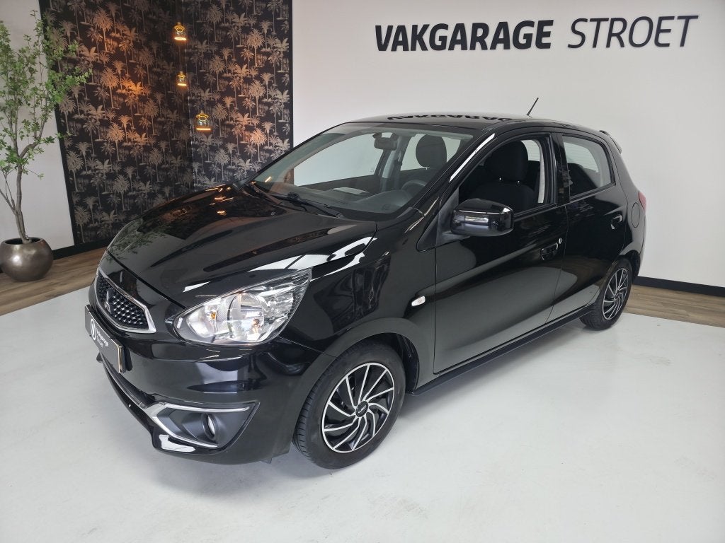 Mitsubishi Space Star 1.0 Cool+ | apple/android | airco | ja, Auto's, Stof, Gebruikt, Elektrische ramen, Zwart