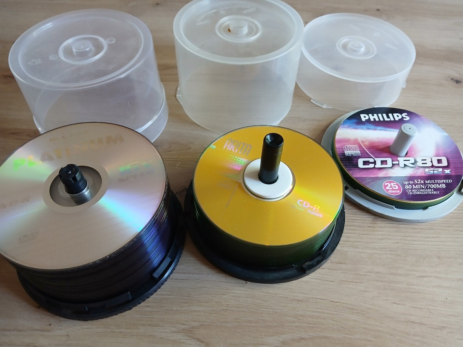 CD-R en DVD-R schijven op spindel - Nieuw, Op spindel, Gebruikt, Cd, Philips, Platinum