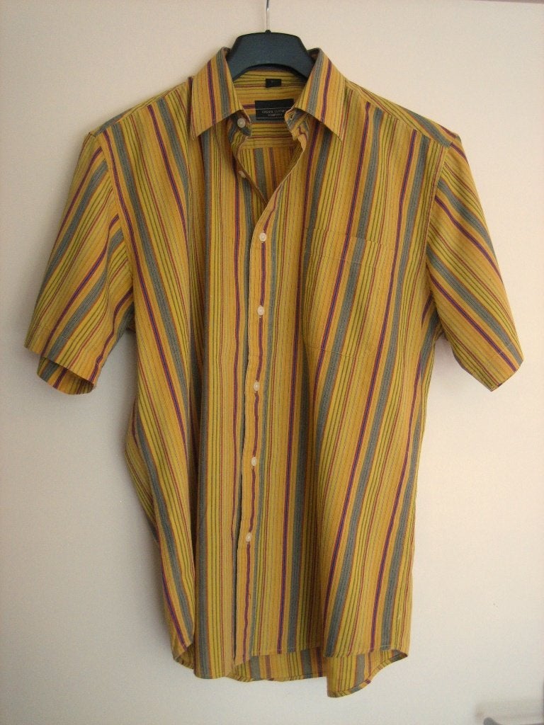 Fleurig gestreept hemd CASUAL CLOTHES COMPANY, M snazzeys, Kleding | Heren, Geel, Nieuw, CCC, Halswijdte 39/40 (M)