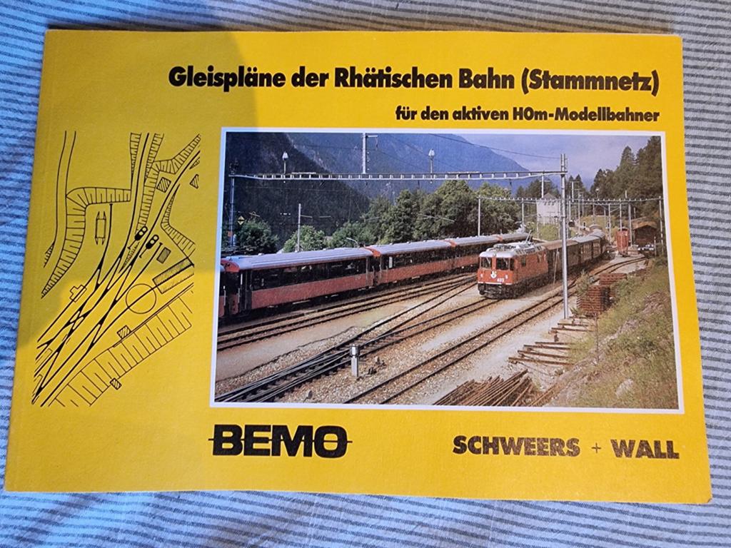 Bemo Boek: Gleispläne Rhätische Bahn (Stammnetz) H0m, Overige merken, Gebruikt, Gelijkstroom of Wisselstroom, Boek, Tijdschrift of Catalogus