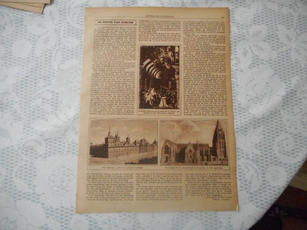 Gorcum. De Hostie. 1924., Ophalen of Verzenden, 1920 tot 1940, Nederland, Knipsel(s)