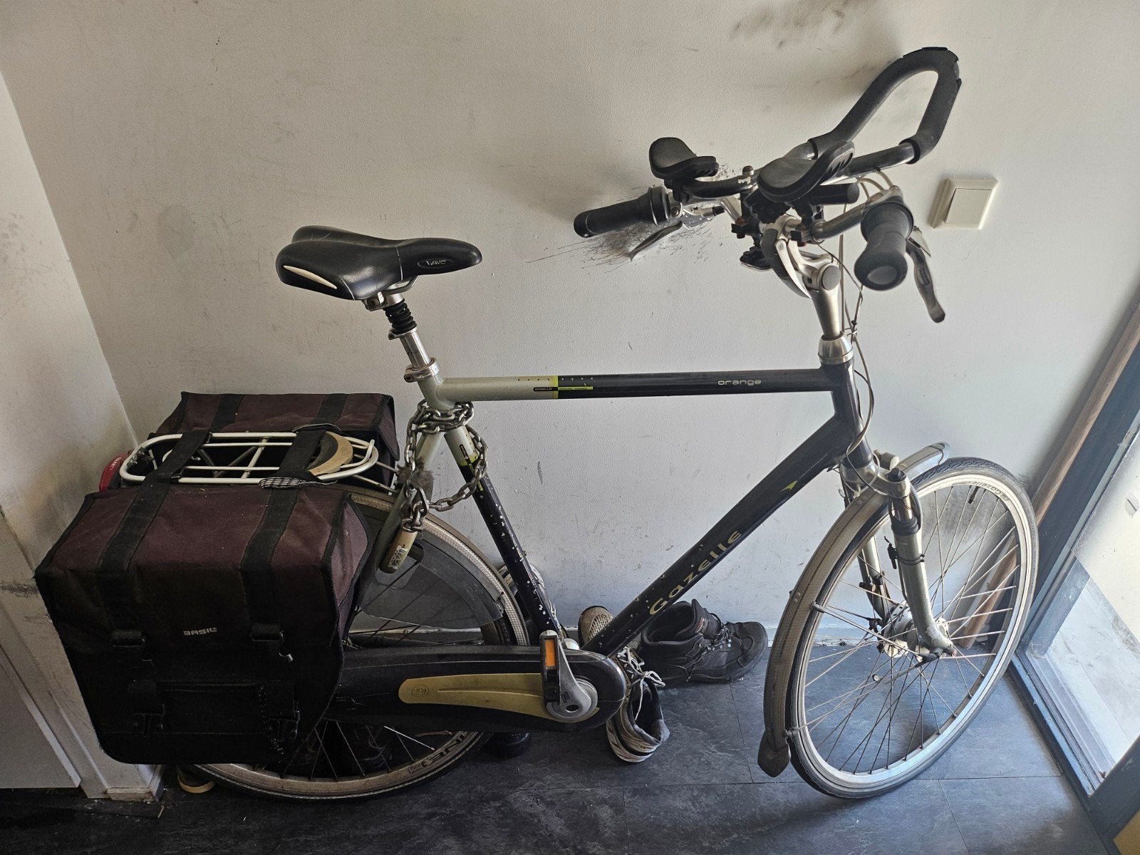 Gazelle Orange herenfiets (2006) met fietstassen - opknapper, Ophalen of Verzenden