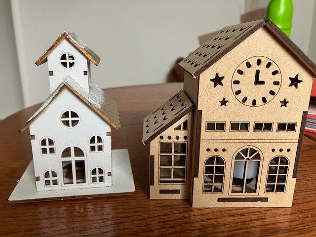 mini houten huisjes, Ophalen of Verzenden, Zo goed als nieuw