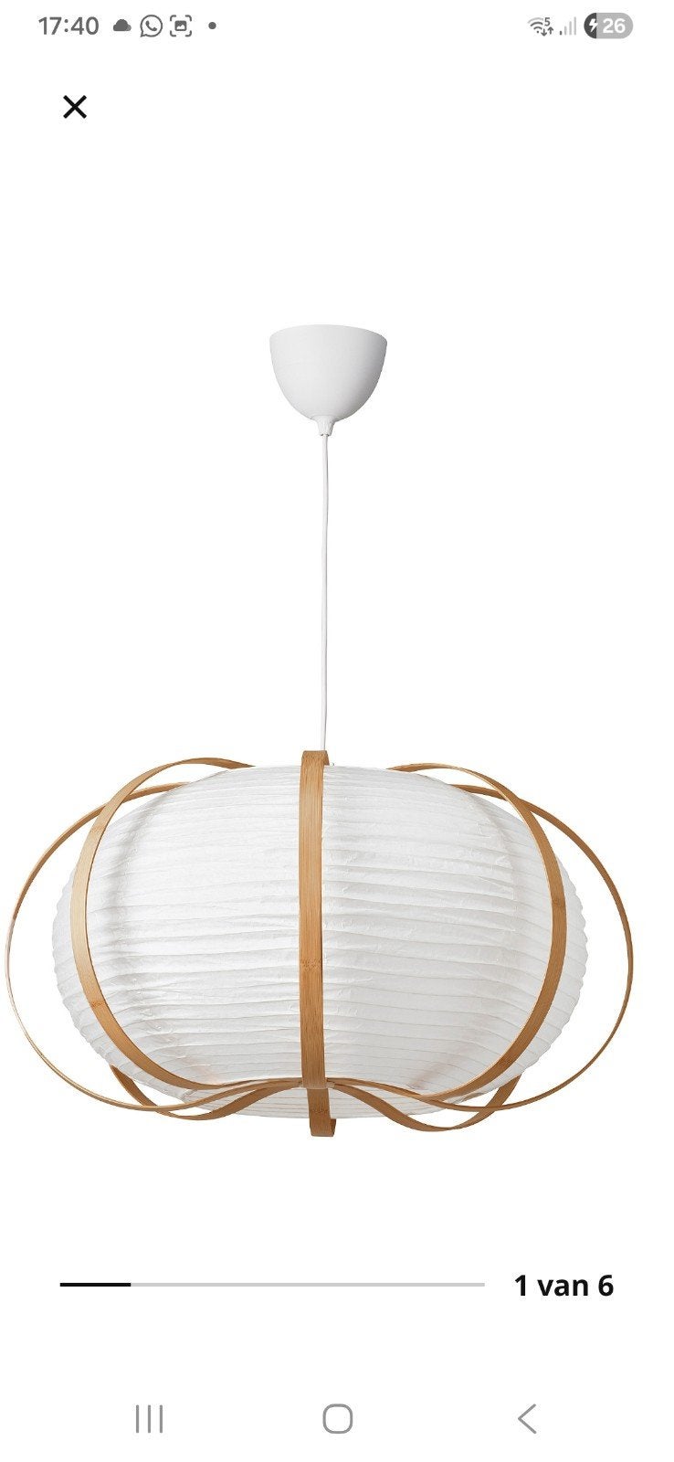 2x IKEA TAGGTOFS lampen, 1 met lichte beschadiging, Ophalen, Zo goed als nieuw, Textiel