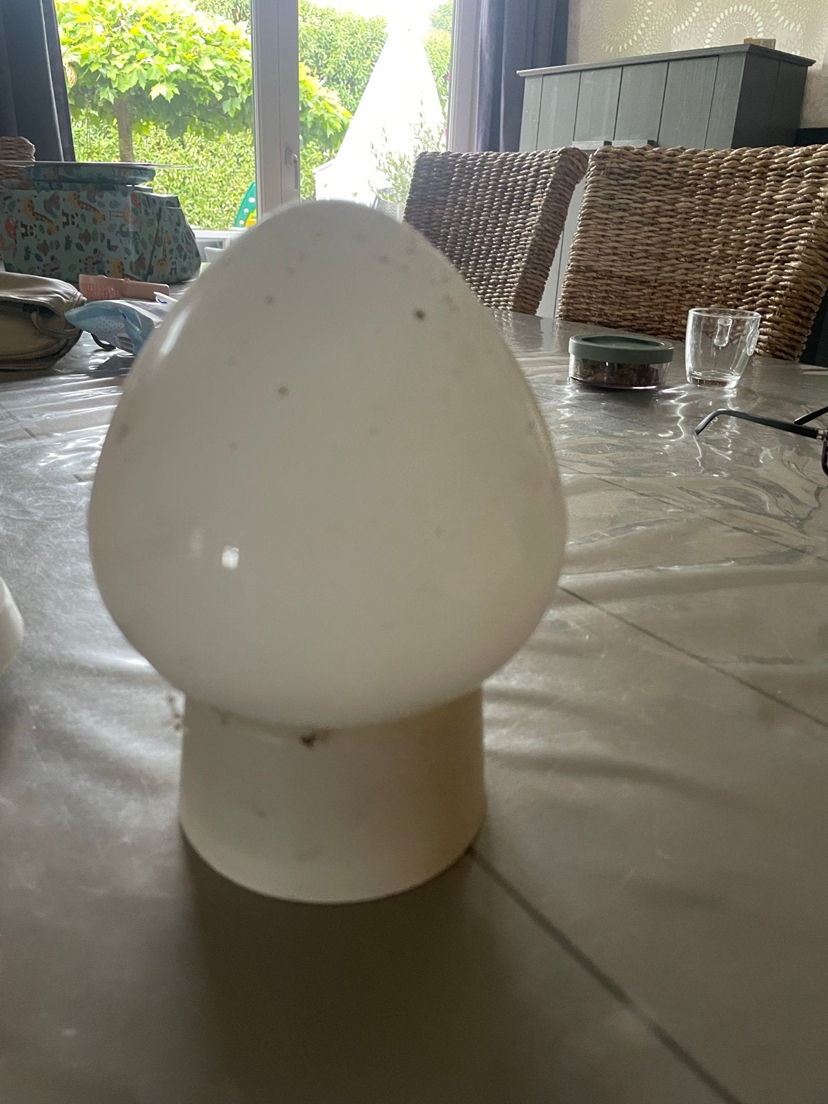 Witte paddestoel lamp, Ophalen of Verzenden