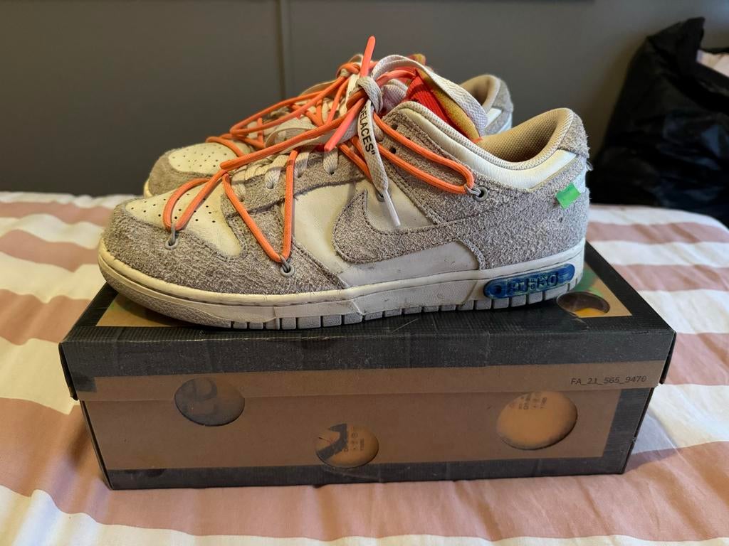 Nike Dunk Low Off-White Lot 31, Kleding | Heren, Schoenen, Ophalen of Verzenden, Zo goed als nieuw, Wit, Sneakers of Gympen