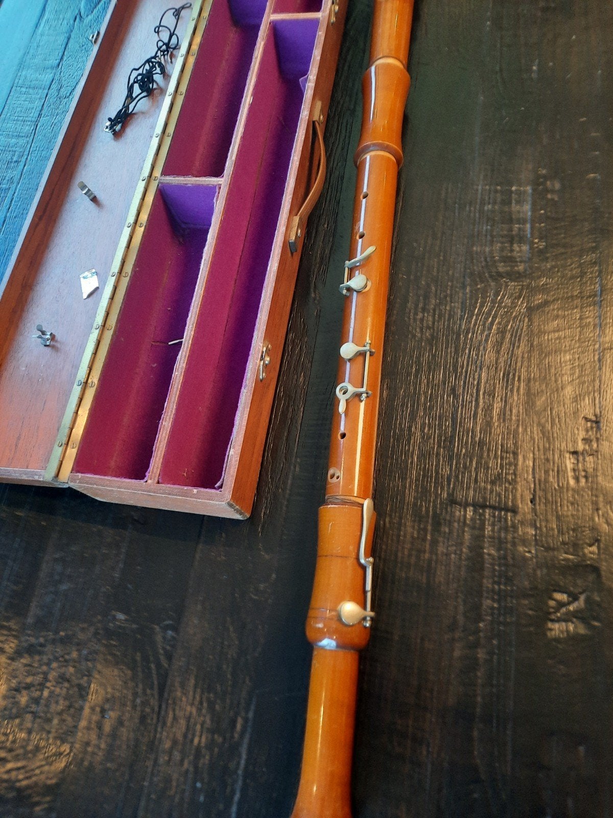 Adler basblokfluit in houten koffer, Muziek en Instrumenten, Ophalen of Verzenden, Zo goed als nieuw