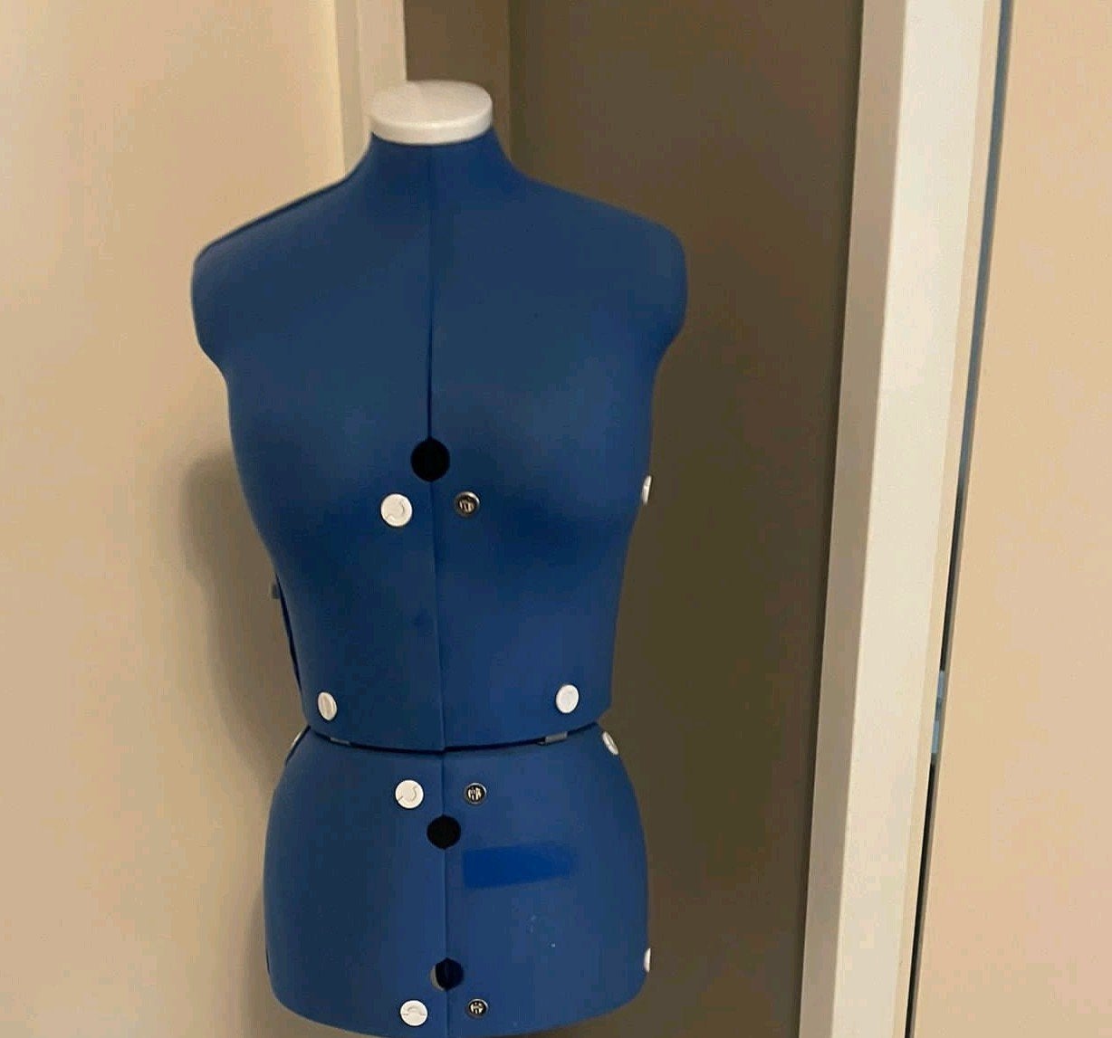 Verstelbare Paspop - Blauw 95€, Ophalen of Verzenden, Gebruikt, Paspop