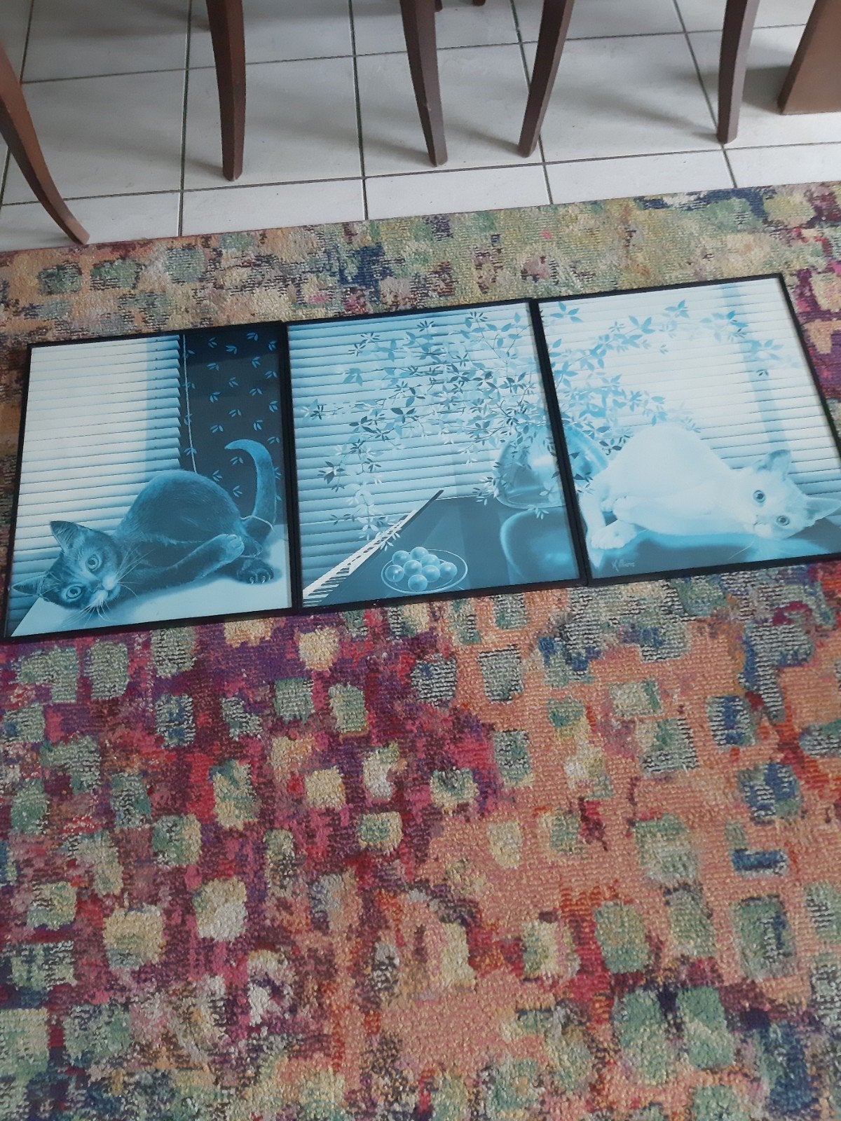 te koop 3 luik katten 3x  50x40 cm €7,50, Ophalen, Minder dan 50 cm, Schilderij