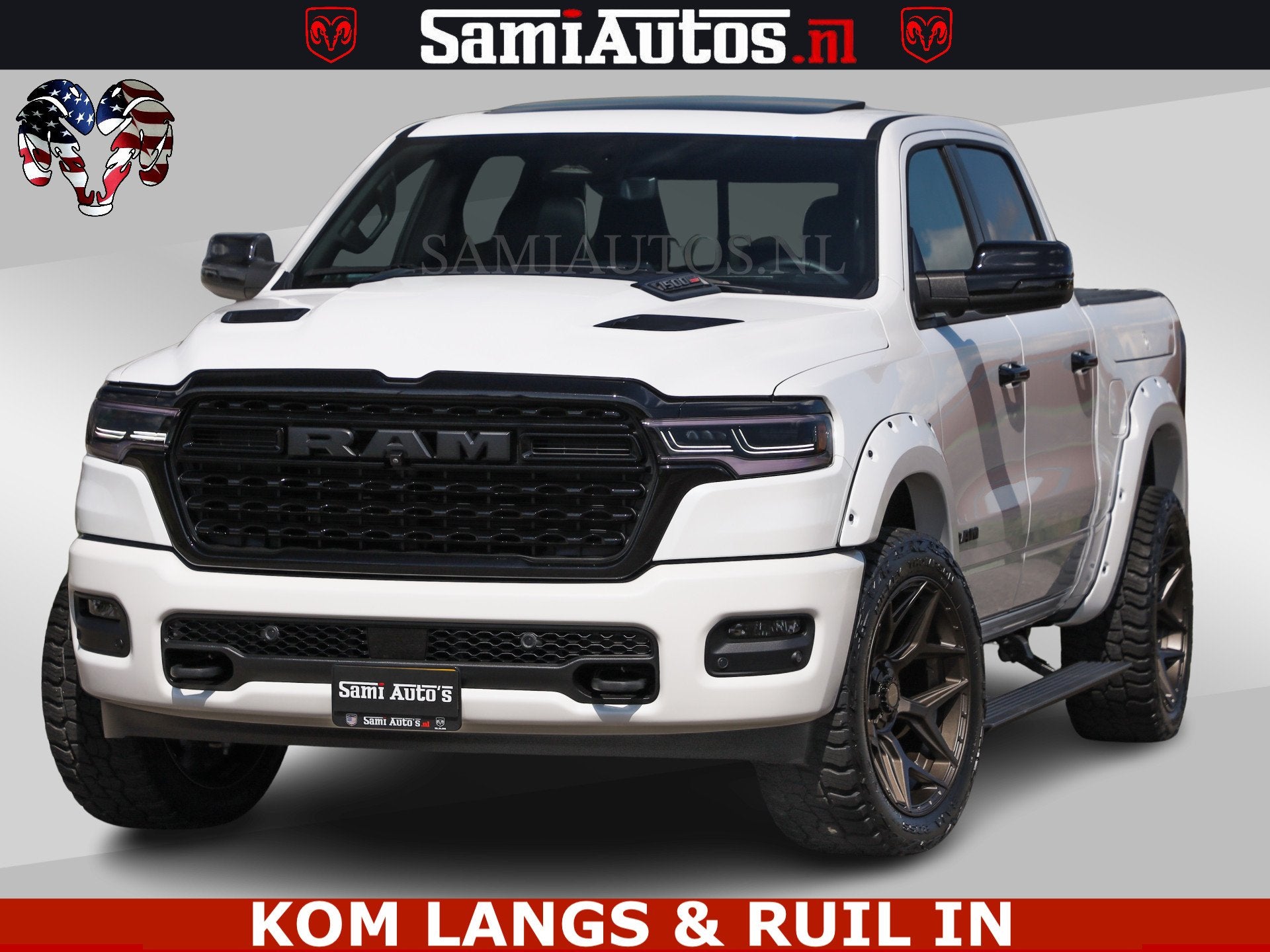 Dodge Ram Limited Night 540HP 706Nm | Massage + Full Option, Automaat, Met garantie (alle), Wit, Leder