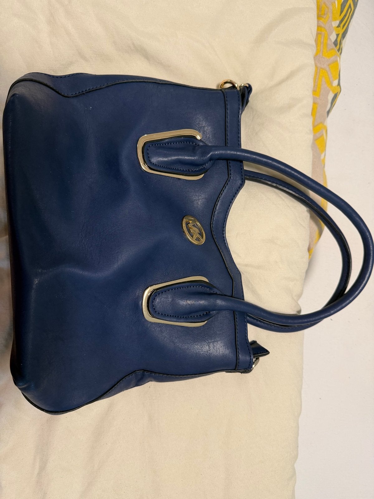Stijlvolle Blauwe Skai Handtas - gebruikt, Ophalen of Verzenden, Zo goed als nieuw, Blauw, Handtas