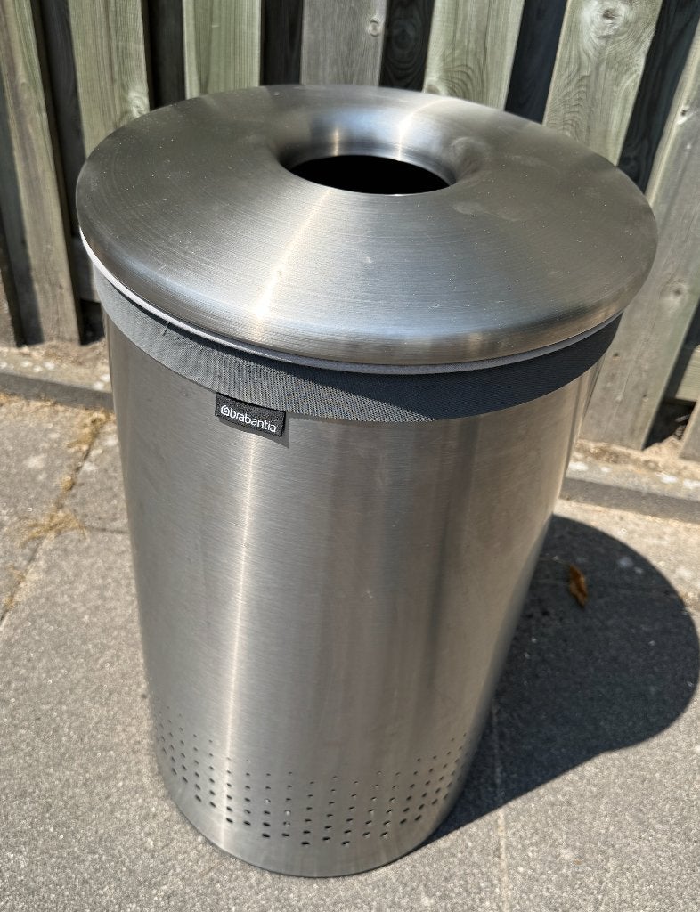 Brabantia rvs wasmand | uitneembare zak, Ophalen, Zwart