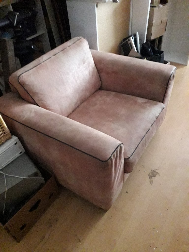 grote zetel suede, Ophalen