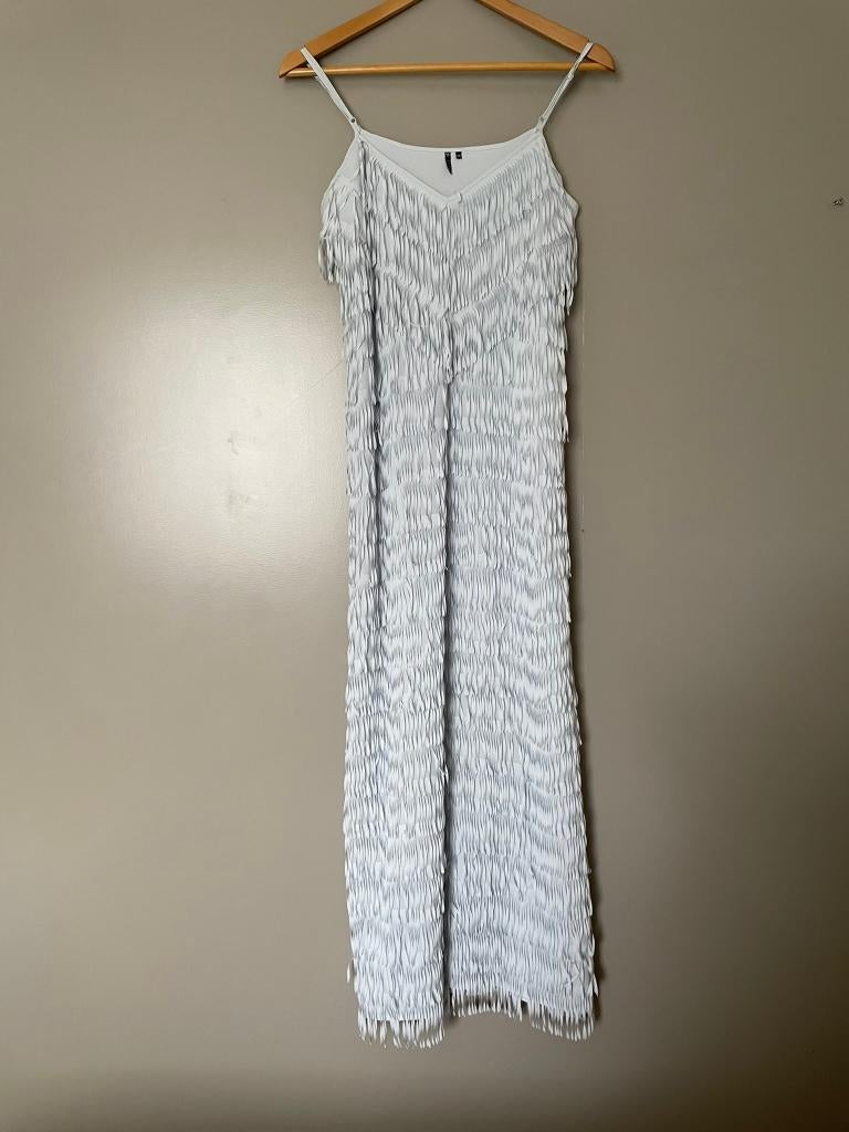 Prachtig blauw franje-jurkje, Kleding | Dames, Jurken, Blauw, Ophalen of Verzenden, Maat 34 (XS) of kleiner, Onder de knie
