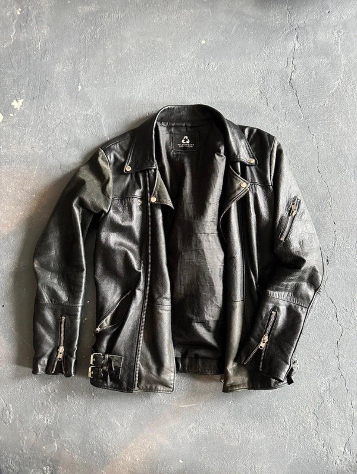 Leren jas Pelechecoco, Ophalen of Verzenden, Zo goed als nieuw, Zwart