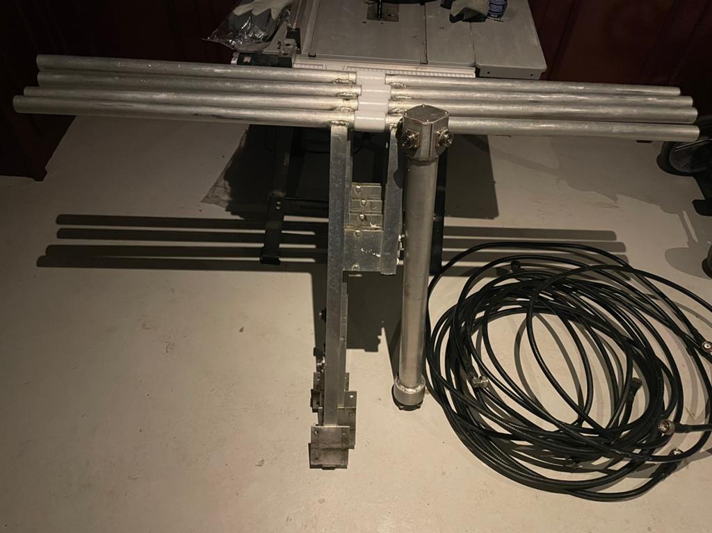 4x breedband antenne 10kw koppelbalk en tussenkabels, Ophalen, Gebruikt, Antenne