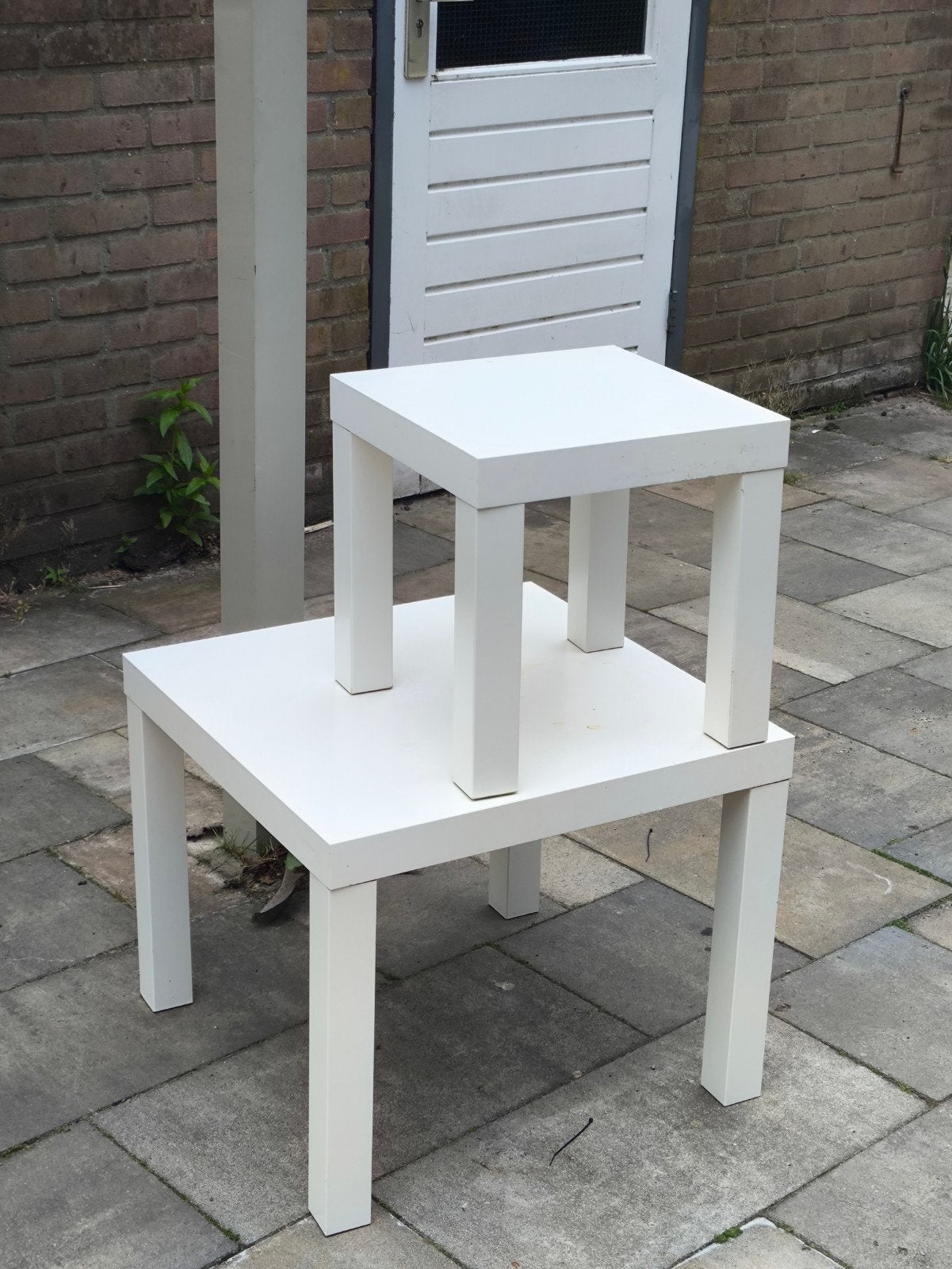Klein en groot IKEA tafeltje wit, Ophalen, Gebruikt, Tafel(s)
