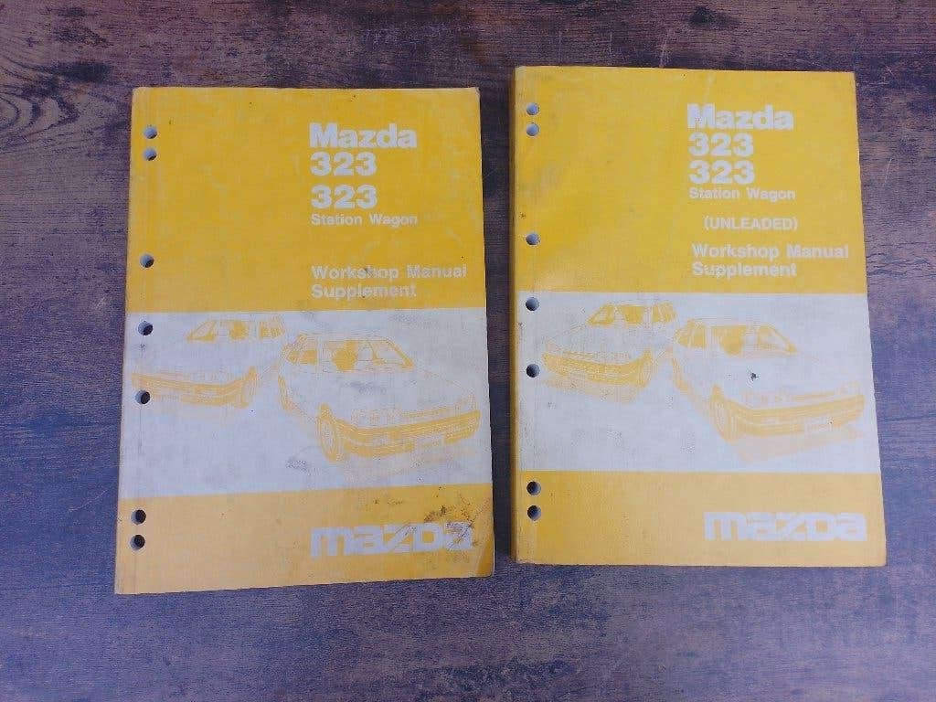 Mazda 323 dealer werkplaatsboeken 1987 - 1989 - 1994, Boeken, Ophalen of Verzenden, Gelezen, Mazda