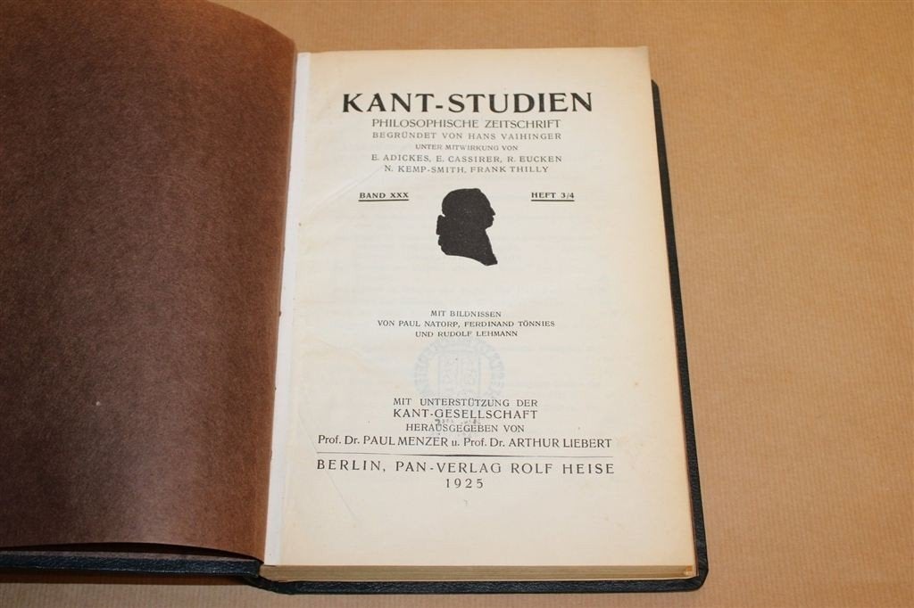 Kant-Studien XXX — Philosophische Zeitschrift Antiek 1925, Ophalen of Verzenden, Gelezen