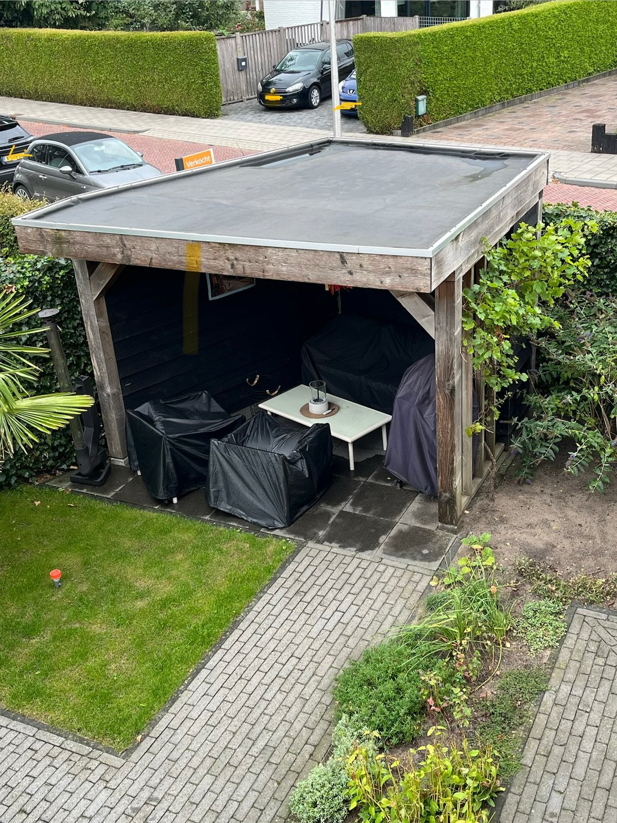 TE KOOP! Mooie overkapping, Tuin en Terras, Ophalen, Zo goed als nieuw, Veranda