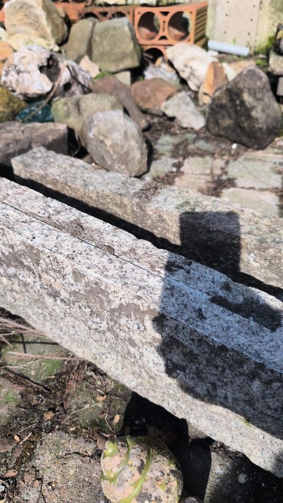 3 Gebruikte Granieten Balken voor Tuin - 1 Meter per Stuk, Tuin en Terras, Grind, Keien en Split, Ophalen of Verzenden, Gebruikt