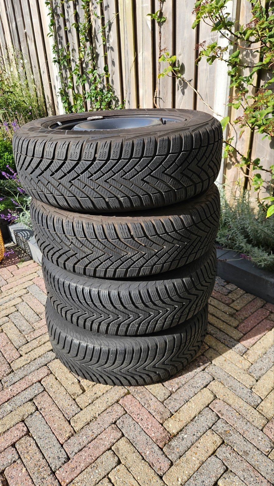 Winterbanden op stalen velg, Ophalen, 15 inch, Banden en Velgen, Winterbanden