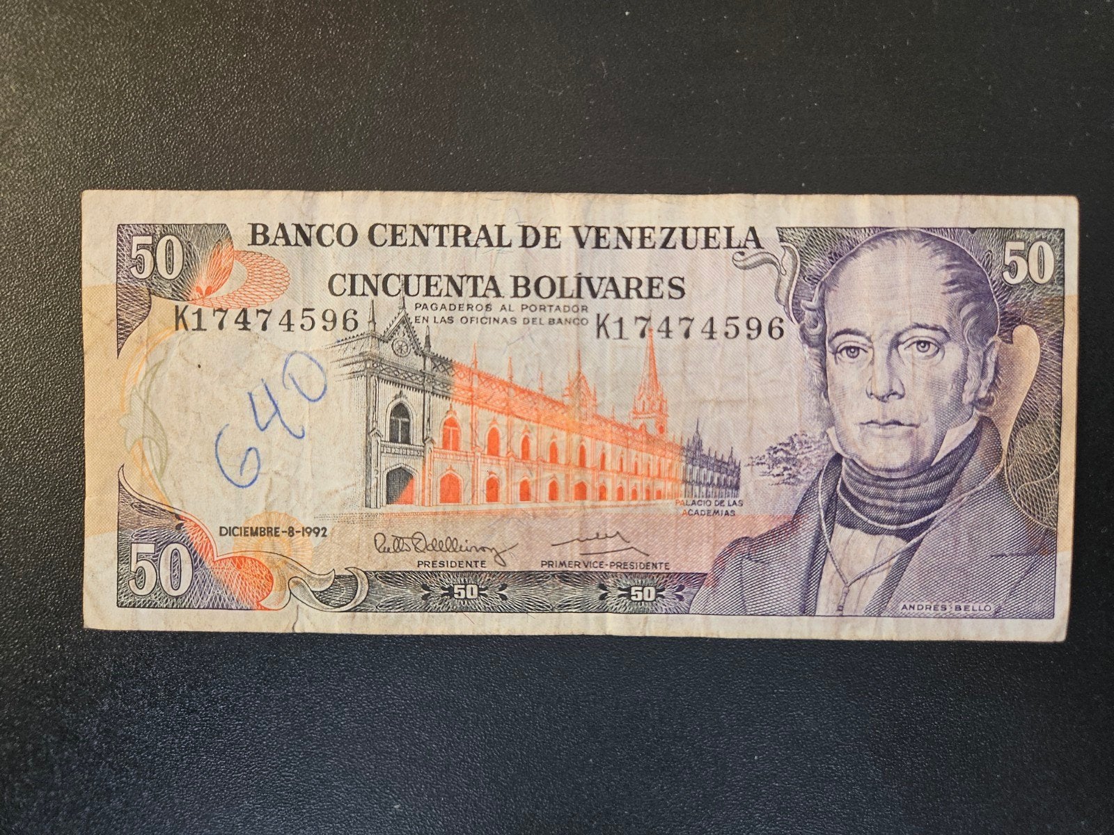 Venezuela pick 65d 1992 beschreven, Verzenden, Zuid-Amerika, Los biljet
