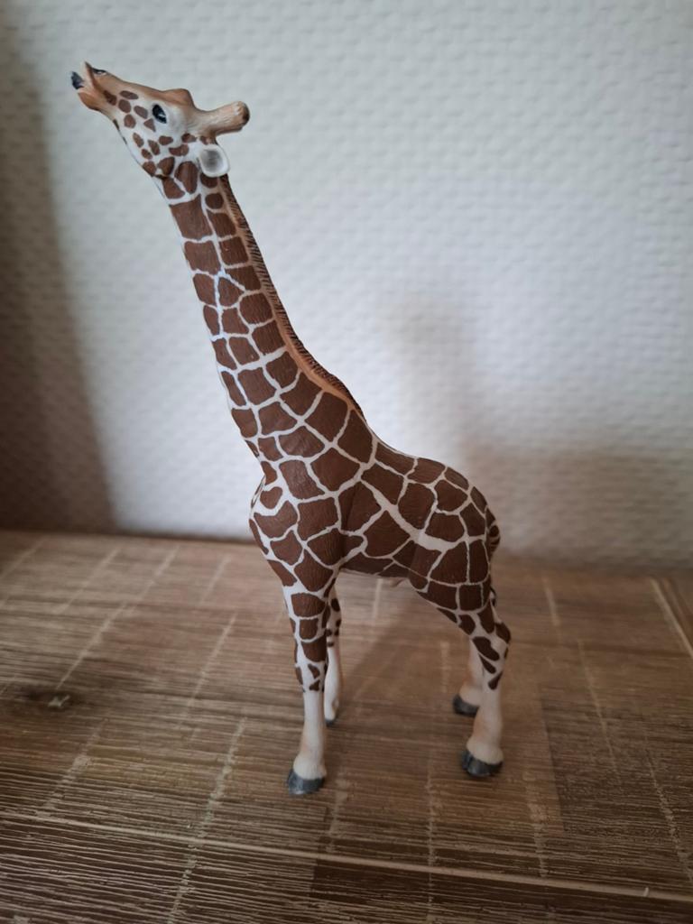 Schleich 14389 Wild Life etende giraf stier, Ophalen of Verzenden, Zo goed als nieuw