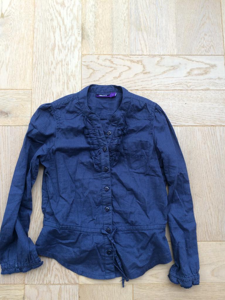 Mooi blauw blousje van Mexx maat 110/116 zgan, Kinderen en Baby's, Kinderkleding | Maat 110, Mexx, Meisje, Overhemd of Blouse