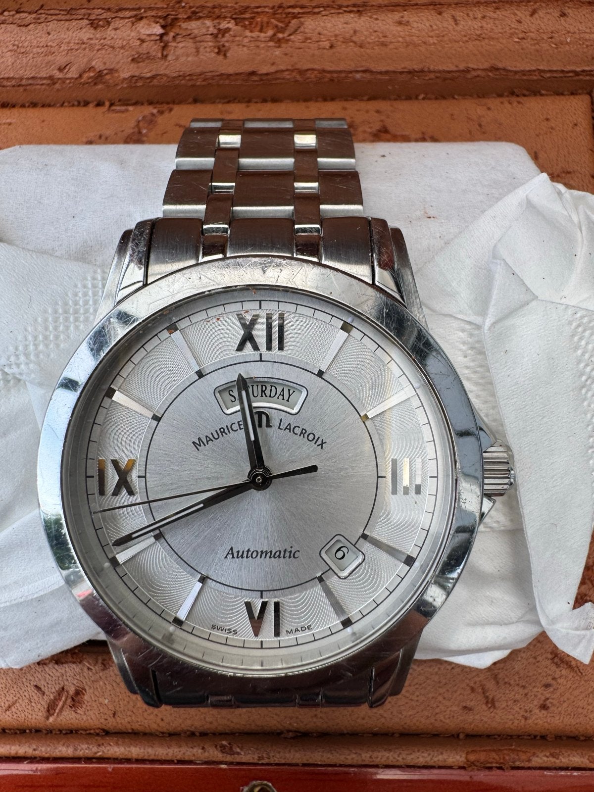 Maurice Lacroix Automatic Horloge - Heren - Staal Top, Ophalen of Verzenden, Gebruikt