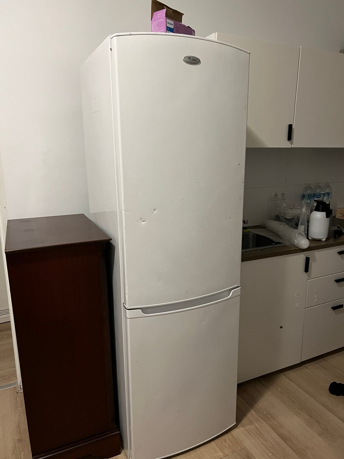 Whirlpool Koelkast met vriesvak - Uitstekende staat, Gebruikt, 200 liter of meer, 60 cm of meer, Met vriesvak