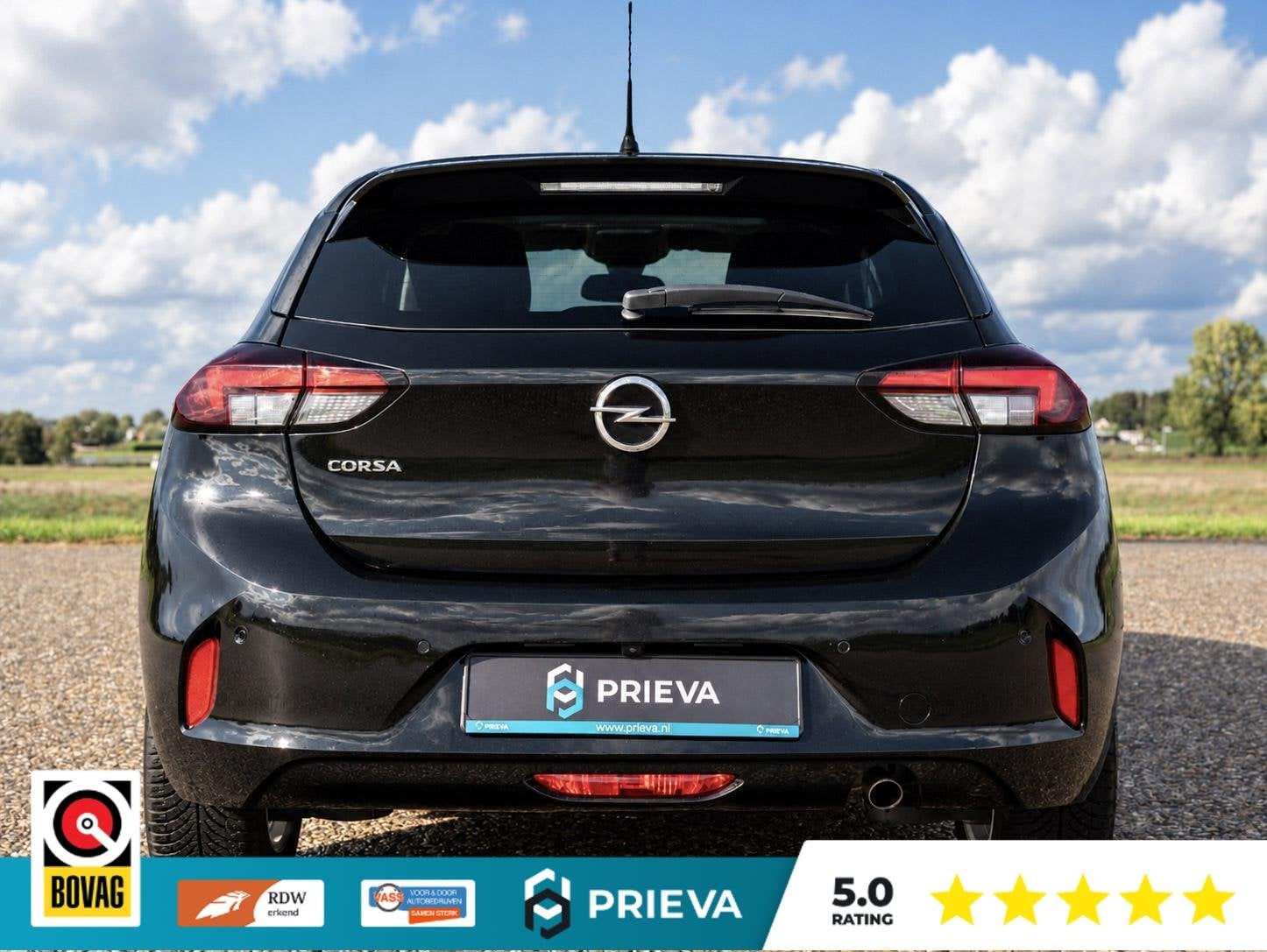 Opel Corsa 1.2 PureTech Sport 75pk | Panoramadak | Camera |, Voorwielaandrijving, Dealer onderhouden, Gebruikt, Zwart