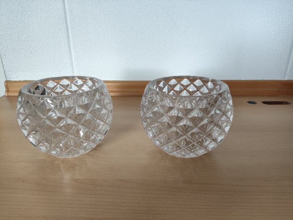 Zware Glazen windlichten, Riverdale, Nieuw, Ophalen of Verzenden, Glas