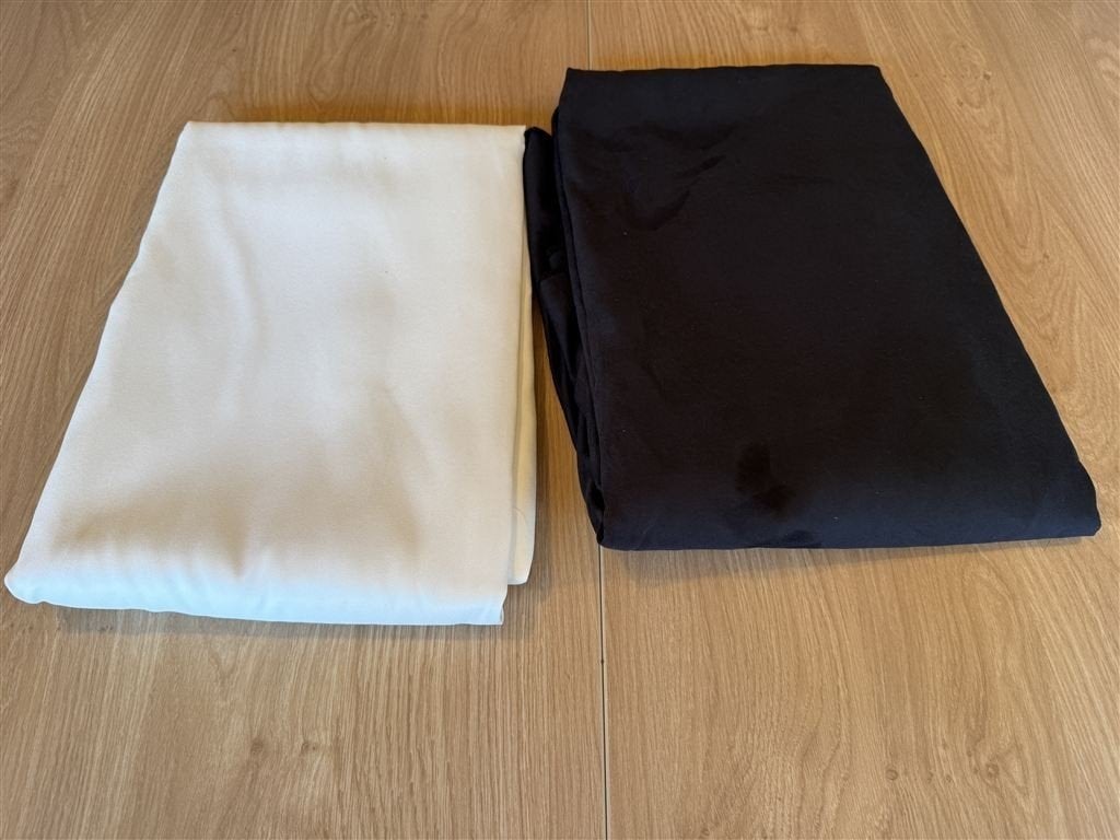 lappen stof zwart wit - suede alcantara bekleding camper int, Hobby en Vrije tijd, Stoffen en Lappen, Zwart, Nieuw, Ophalen of Verzenden