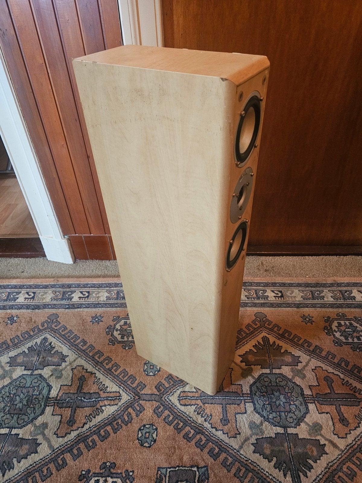 2x Vloerstaande luidspreker - Houten afwerking, Vloerstaande luidspreker, Gebruikt, Basreflex, Minder dan 60 watt
