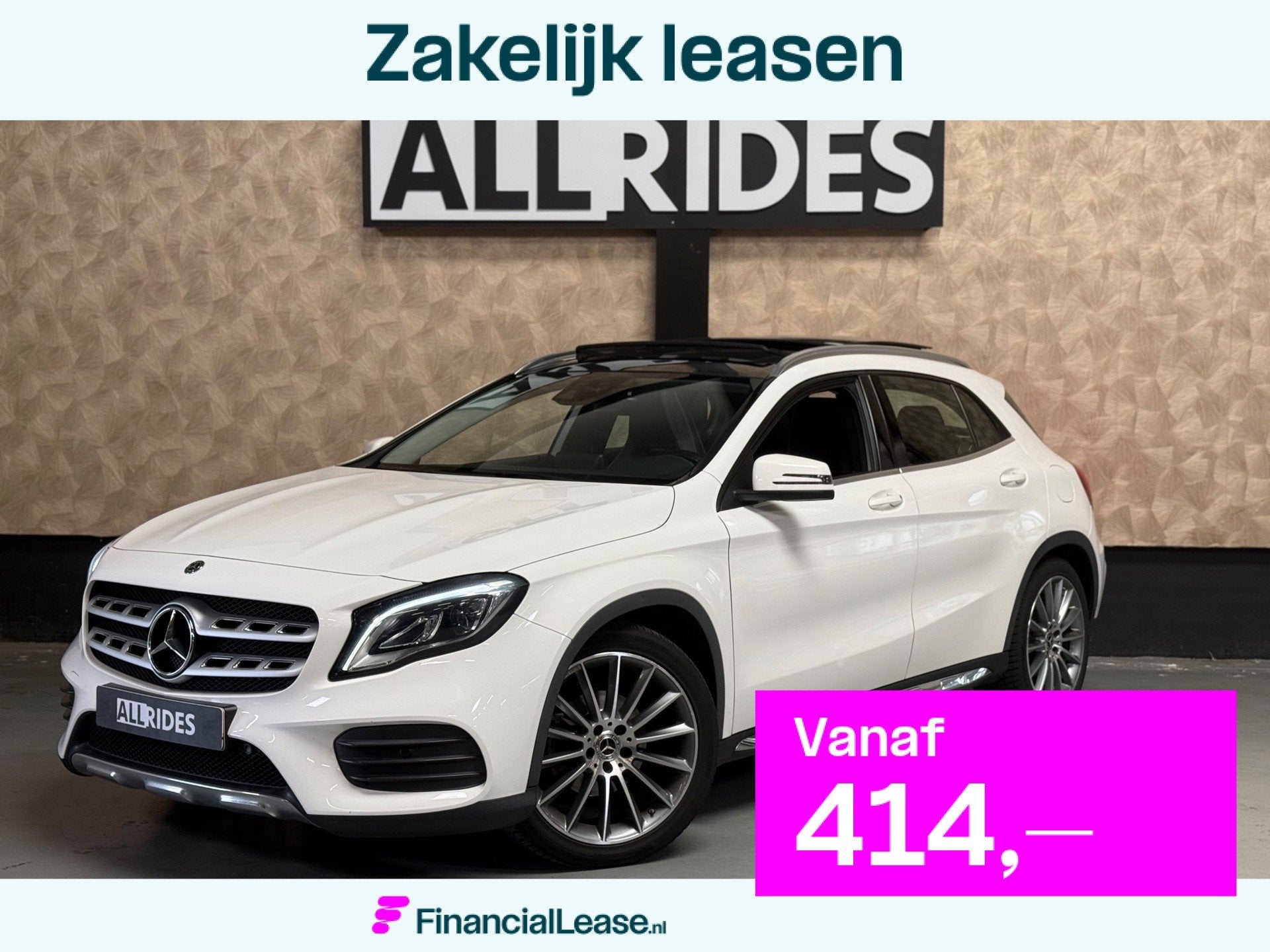 Mercedes-Benz GLA-klasse 200 AMG Edition White| Pano | Camer, Dealer onderhouden, Gebruikt, 715 kg, Wit