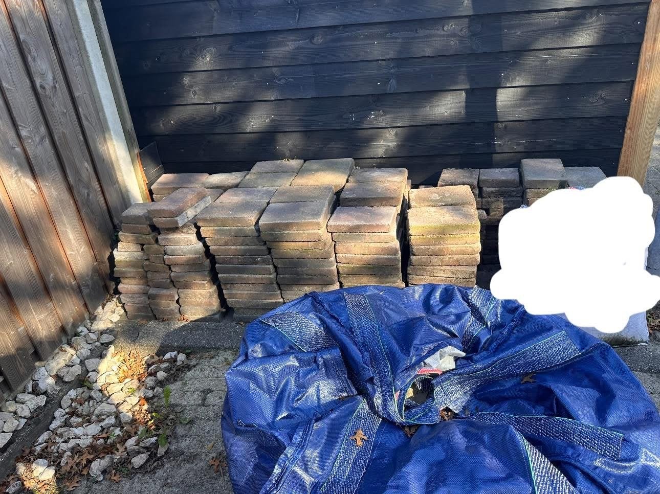 Gratis af te halen: ca. 15m² tegels 30x20 cm, Ophalen, Gebruikt, 10 m² of meer, Beton