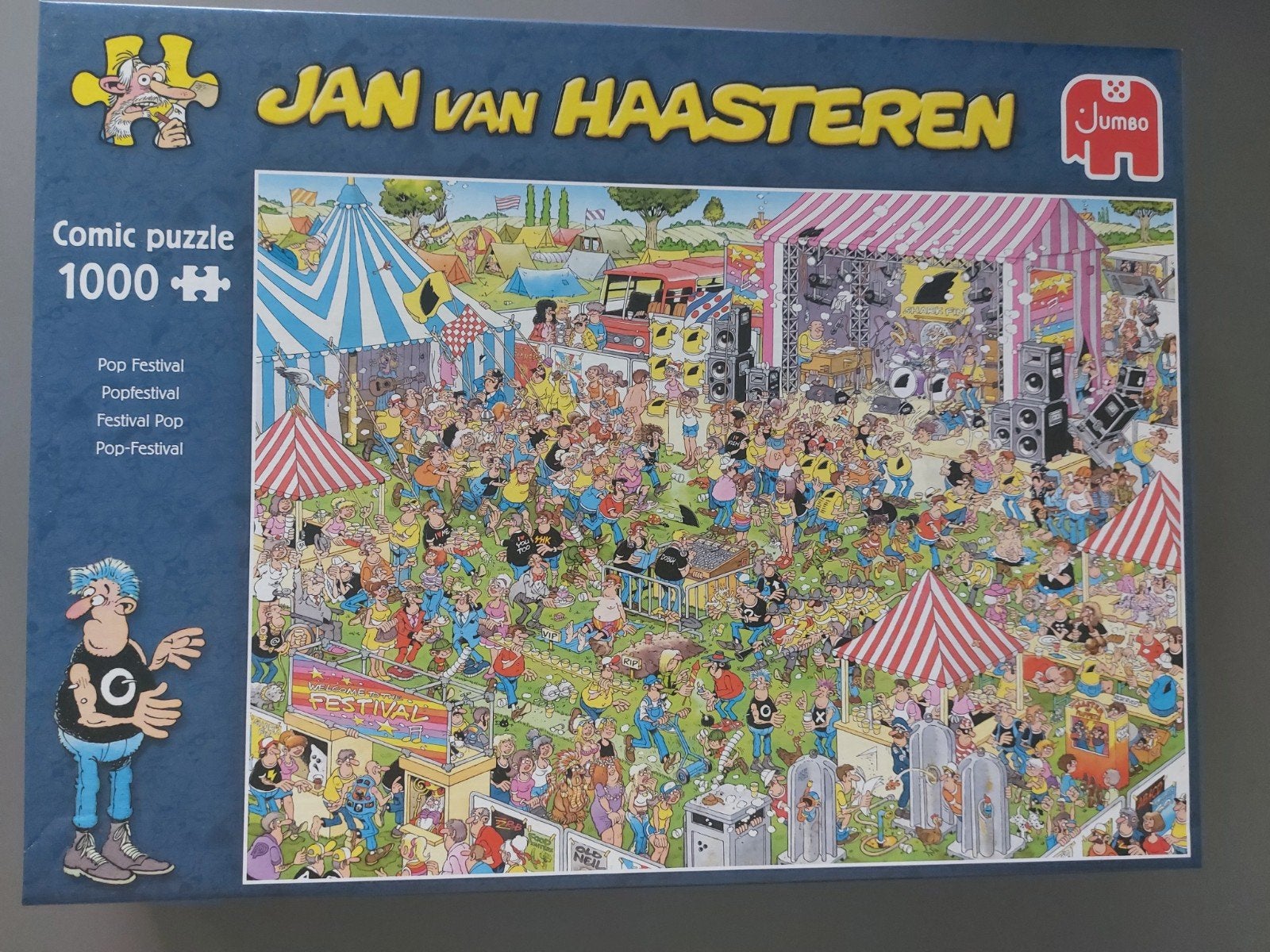 Jan van Haasteren Popfestival, Ophalen of Verzenden, 500 t/m 1500 stukjes, Zo goed als nieuw, Legpuzzel